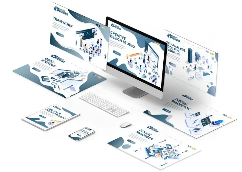 Isometric Computer Screens of Johannesburg Web Design Company