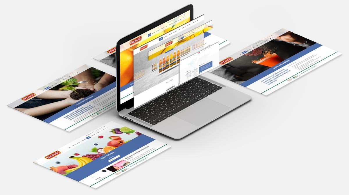 Isometric-Screens. Juice-Company-Website-Design